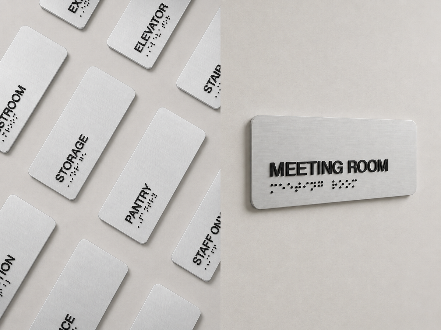 Elevating Braille Door Signs with Natural Wood Design